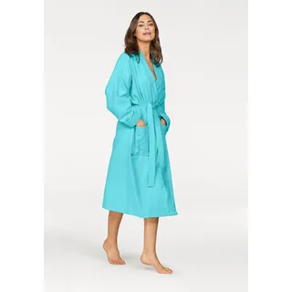 MY HOME Unisex-Bademantel »Travel, ideal für Sauna & Spa, Hotelbademantel, Morgenmantel« 1 Stk. für Damen & Herren, leichte Qualität, langer Bademantel, S-3XL, blau