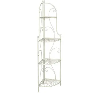 Ambiente Haus Eckregal 4 Böden 1 Stk. Antikweiß