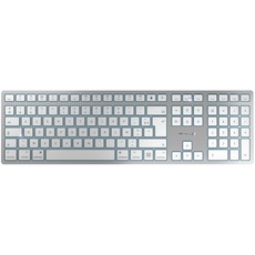 Bild KW 9100 SLIM FOR MAC Tastatur Universal USB + Bluetooth AZERTY Französisch Silber