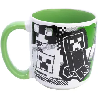Stor Minecraft Keramikbecher 380 ml - Elite Kollektion - Original Film Charakterdesign - Mikrowellen- und Spülmaschinenfest