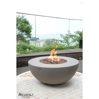 Elementi Gasfeuerstelle "Roca" in Beton-Optik grau 87 x 87 x 37 cm (L x B x H)