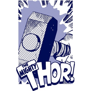 Komar Wandbild »Thor Mjölnir«, (1 St.), Deutsches Premium-Poster Fotopapier mit seidenmatter Oberfläche und hoher Lichtbeständigkeit. Für fotorealistische Drucke mit gestochen scharfen Details und hervorragender Farbbrillanz., blau