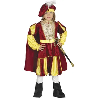 Fiestas Guirca Guirca - Kostüm König Kinder 5/6 Jahre, Farbe Gelb und Rot, 5-6 (110-115 cm), 87558