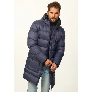 SOULSTAR Parka "Winterjacke als Langer Steppmantel - Winterparka" mit Kapuze Herren warme Pufferjacke Steppjacke - Leichter Wintermantel, navy