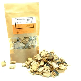 Eichenholzchips Rum 100g - aus entleerten Fässern | Räucherholz | Eichenholz Chips | Holzspäne | Holzfässer
