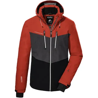 KILLTEC Herren Skijacke/Funktionsjacke mit abzippbarer Kapuze und Schneefang KSW 45 MN SKI JCKT, dunkelorange, XL, 38699-000