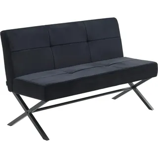otto home Home affaire Polsterbank »Narzisse, TOPSELLER!«, (Esszimmerbank, Bank, Sitzbank), X-Gestell aus schwarzen Metall, pflegeleichter Samtvelours, 140 cm, schwarz