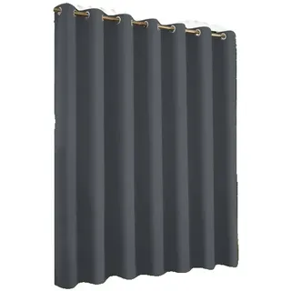 Außenvorhänge, wasserdicht, UV-Schutz, dunkelgrau-b, W52xH108in-132x275cm-b, 2PCS-h - Dunkelgrau
