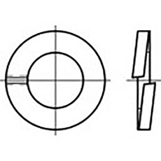 Bild TO-6854025 Federringe Innen-Durchmesser: 2mm DIN 127 Federstahl 1000St.