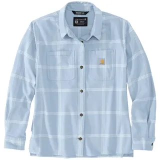 Flanellhemd CARHARTT "Flanell", Herren, Gr. M, US, blau (hellblau), Obermaterial: 100% Baumwolle CO., Hemden Flanellhemd