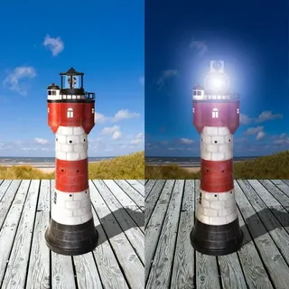 JW Solar-Leuchtturm ROTER SAND 80 cm 2639-01 - Rot