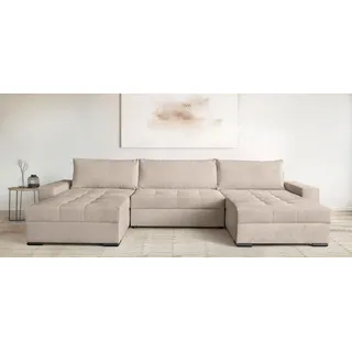 OTTO home Wohnlandschaft Polyester U-Form 6-Sitzer Grau