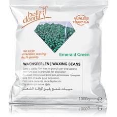 Bella Donna „Emerald Green” Wachsperlen für streifenfreie und schmerzlose Haarentfernung, 1000 g – Flexible und cremige Konsistenz