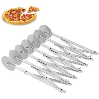Cyrank Teigschneider, Edelstahl Teigschneider Rad Teigschneider, Pizzaroller, Kuchenteiler, Gebäckschneider Werkzeug Faltbarer Pizzaschneider Pasta Wheeling Cutter Teigschneider Roller(#7)