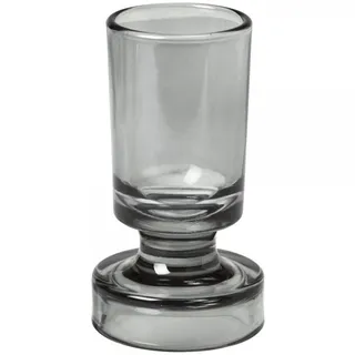 Broste Copenhagen Petra Vase Smoke Grey grau aus Glas, Durchmesser: 6,6cm - Höhe: 10cm
