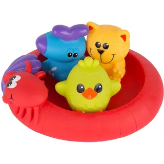 Playgro Badespielzeug Freunde - Badespielzeug - Babybadespielzeug - Spielzeug - Kleinkinderspielzeug - wasserdicht - farbig