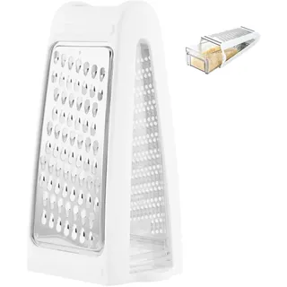 käsereibe mit behälter, Professionelle käse reibe Küchenreibe kartoffelreibe apfelreibe Reibe Doppelseitiger Abnehmbarer Behälter für Grater Kitchen Obst Gemüse Käse spülmaschinengeeignet