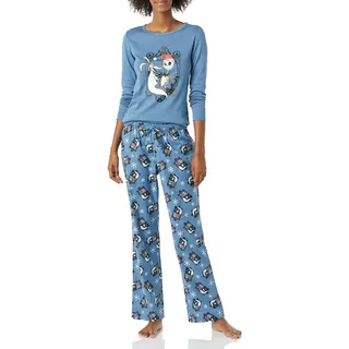 Amazon Essentials Disney | Marvel | Star Wars Damen Schlafanzug-Schlaf-Sets Flanell, Nightmare Santa Jack - Womens, XL