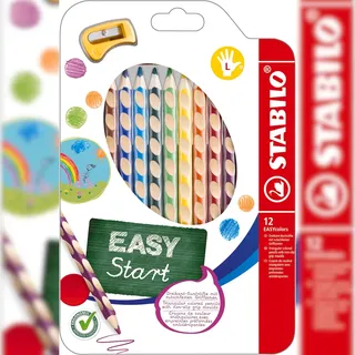 EASYcolors Buntstift Linkshänder 12 St. inkl. Spitzer