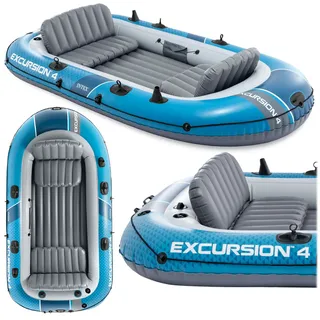 Intex Schlauchboot Excursion 4 Set | 315 x 165 x 43 cm | bis 500 kg