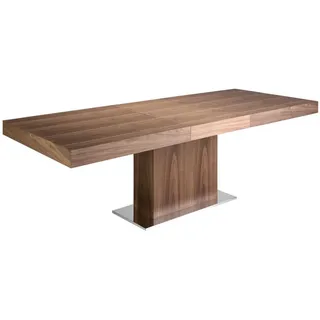 Angel Cerda Esstisch Ausziehbarer Esstisch Rechteckig Walnuss 180/100/75 cm , Walnussfarben , Holz , 180x75x100 cm , Esszimmer, Esstische