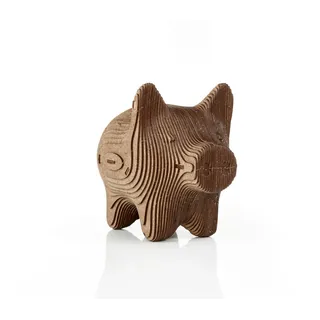 EWA Eco-Wood-Art COINBANK: Pig Einmal zusammengebaut, Wird Dieser 3D-Innenbaukasten zu einem funktionalen Sparschwein mit einem Schlüssel zum Öffnen
