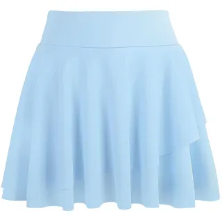 Bezioner Tennisrock Mädchen,Hohe Taille Hosenrock Faltenrock mit Taschen Hose Golf Skorts Plissierte Skater Sportrock Kinder Schuluniform Blau XL(10-12 Jahre,130–150 cm)