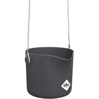 elho B.for Swing 18 - Blumentopf Hängend - Übertopf für Innen - 100% recyceltes Plastik - Ø 18.0 x H 16.5 cm - Schwarz/Anthrazit