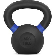 Yes4All WTGA Pulverbeschichtetes Kettlebell aus Gusseisen, 8 kg