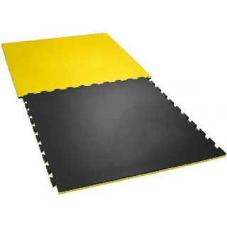 TATAMI-TAEKWONDO-Matte, doppelseitig, 100 x 100 x 2,5 cm, rot-schwarz - Schwarz