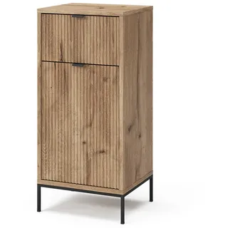 Vicco Badschrank Eliza Viking Oak 40 x 87 cm mit Tür und Schublade