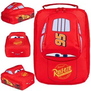 Disney Cars Lunchtasche im Lightning McQueen Design Isolierte Thermo Lunch Kühltasche für Brotdose Trinkflasche Lunchbox Geschenk für Kinder