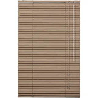 Lichtblick Jalousie Blickdicht Braun 45 cm x 130 cm (B x L) | Aluminium Jalousie, Anschraubbar