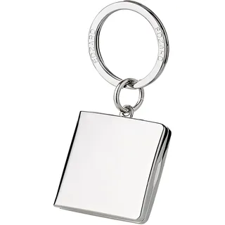Edzard Schlüsselanhänger Quadro (3 x 3 cm) edel versilbert - Partner Schlüsselanhänger mit Foto - Anhänger für Freundin, Freund, Mama, Papa