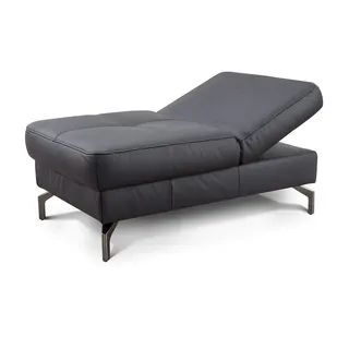 sit&more Hocker Benda Leder 114 x 45 x 71 cm Schwarz