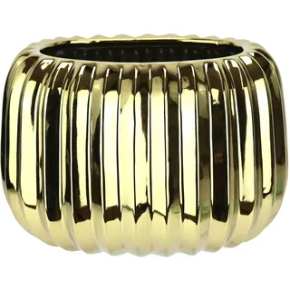 I.GE.A. Dekovase »Vase aus Keramik« Dekovase Blumenvase Modern für Tischdeko Tischvase Deko Trockenblume, goldfarben