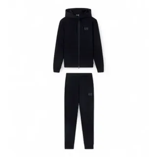 EA7 für Herren. 7M001602_AF20845 Natural Ventus Schwarzes Set (M), Lässig, Sportlich, Baumwolle, Sportbekleidung, Multisport, Langarm