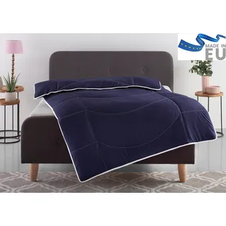otto home my home Microfaserbettdecke »Microlux, Bettdecke 135x200 cm, und Übergrößen bis 240x220cm« normal Füllung Feuchtigkeitsregulierende 3D Klimafaser (Polyester) 1 Stk. tlg. Bettdecken in 4 Farben, Sommer, Winter, 4 Jahreszeiten, Decke, blau