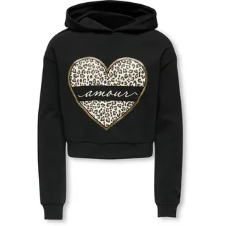 Only Kogcooper Life Heart Hoodie Schwarz 122/128