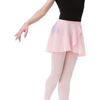 Bezioner Ballettrock Wickelrock Tanz Rock aus Chiffon Mit Taille Krawatte für Mädchen und Damen Rosa S