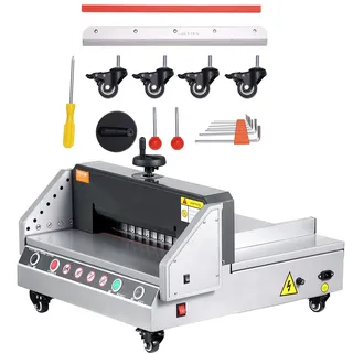 Vevor elektrischer Papierschneider (330,2 mm Schnittbreite / 4 cm Schnittstärke), Desktop-Papierschneidemaschine mit Tastensteuerung, Papierschneider für Büro Schule Druckerei, Papier Schneiden