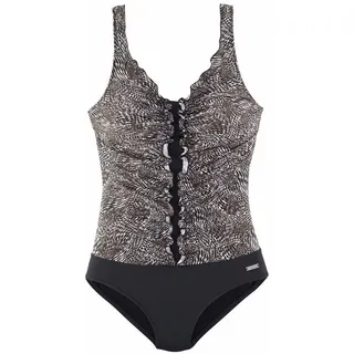 LASCANA Badeanzug Damen braun-bedruckt Gr.36 Cup B