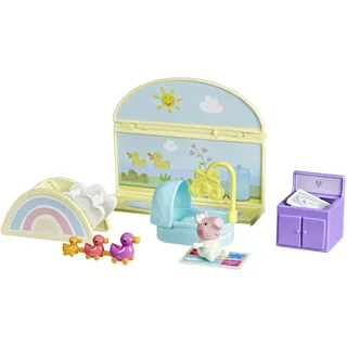 Peppa Pig Peppa Wutz Evies Babyzimmer-Set mit 1 Figur und 7 Accessoires