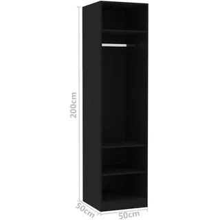 vidaXL Modell 1 Kleiderschrank 50x50x200 cm Schwarz