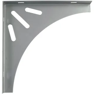 Amig - Regalwinkel Edelstahl Mod. 13 | Metallwinkel für Regale | Regalhalterung | Farbe: Metallisches Grau | Maße: 200 x 200 mm | Empfohlenes max Gewicht: 50 kg