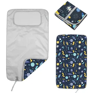 Hamur Home Tragbare Wickelunterlage Wasserdichte 40 x 70 cm Wiederverwendbare Baby Wickelauflage Maschinenwaschbar für Unterwegs Wickel Clutch (Space)