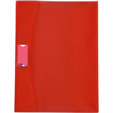 Viquel Heftumschläge, A4, transparent, mit Klappen, für Hefte, 21 x 29,7 oder A4, Rot, 50 Stück