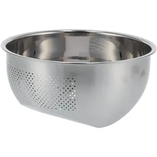 Obstschale mit schrägem Boden,Haushalts-Reiskorb,Gemüseabtropfbecken,Haushalts-Reiskorb,Abtropfkorb,Küchenwaschzeug - Silber