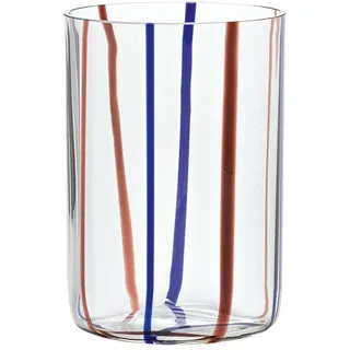 Zafferano Tirache Glas Borosilikatglas zweifarbig Amethyst-blau Box 6 Stück