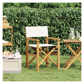 vidaXL Regiestuhl Klappbar 54,5 x 54,5 x 85 cm beige/weiß 1 St.